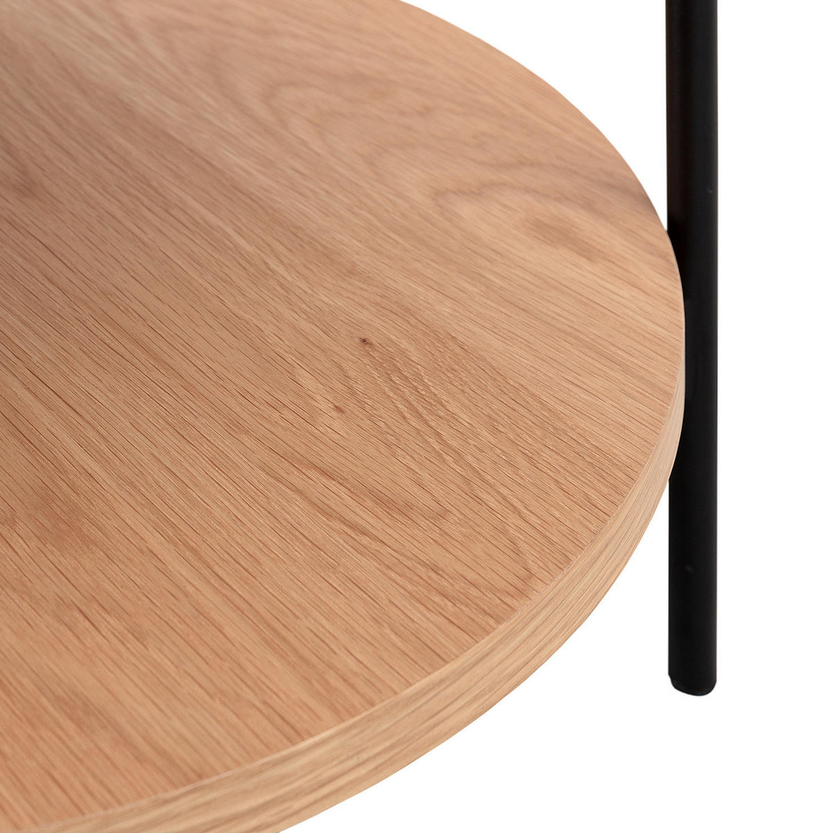 BEISTELLTISCH - Echtholzfurnier - Eichefarben, Holzwerkstoff/Metall (52/52/45cm) - home24