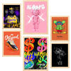 POSTER Set Mit 6 Grafiti Pop Warhol Lakers A3 & A4 Rahmen Aus Hellem Holz - Beige, Papier (29/3/42cm) - Nacnic