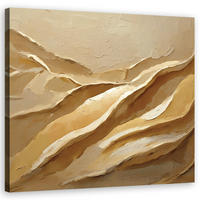 WANDBILD abstrakte boho textur - Beige, Textil (50/50cm) - Feeby