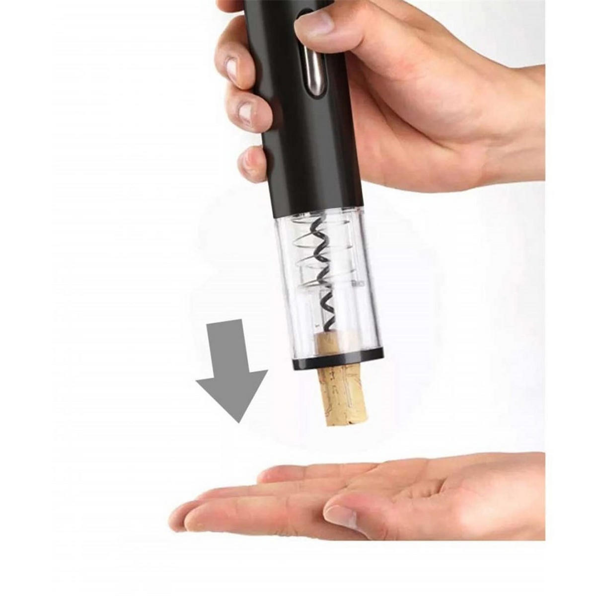 KORKENZIEHER elektrisch KH1590 - Schwarz, Metall (4.5cm) - Kinghoff 