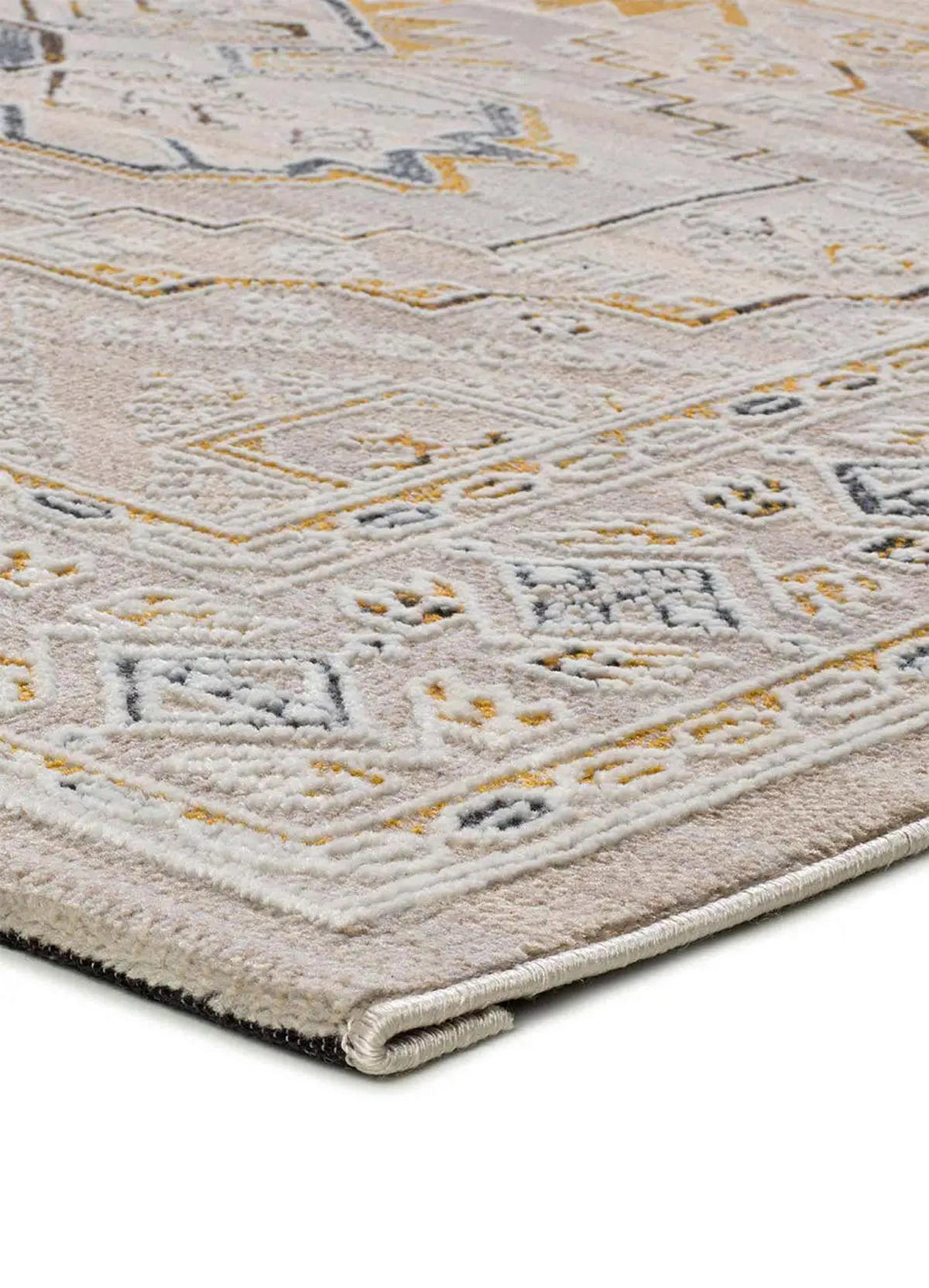 KURZFLORTEPPICH Beige / Senf Berta 115/170 cm - Dunkelgelb, Textil (115/170cm) - Atticgo