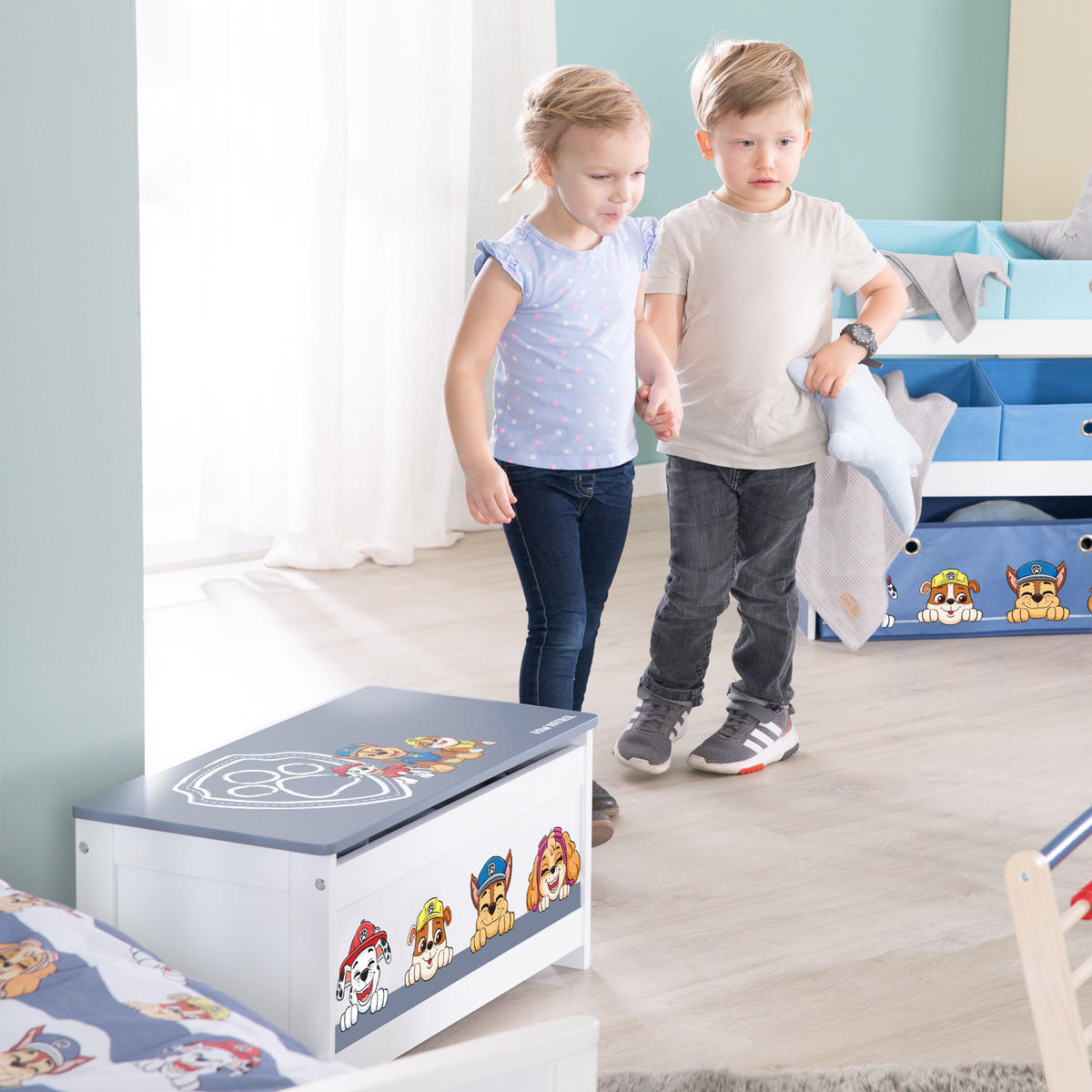 SPIELZEUGTRUHE Paw Patrol - Multicolor, Holzwerkstoff (60/32cm) - Roba