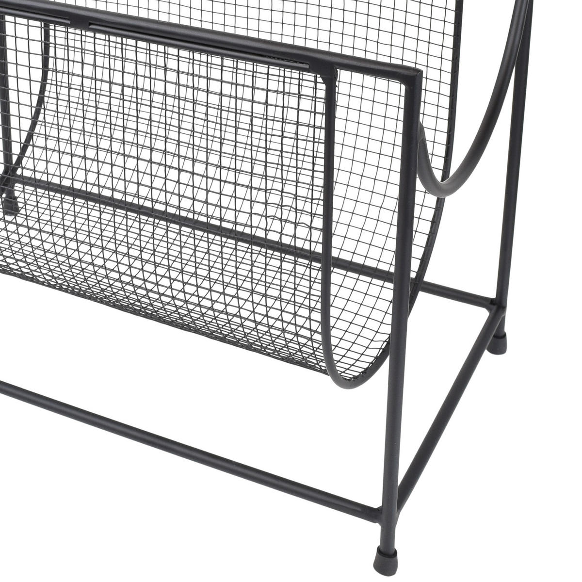 ZEITSCHRIFTENFACH Steve Schwarz - Schwarz, Metall (22/30/37cm) - LOFT42
