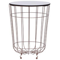 COUCHTISCH Golden Ø 40 cm - Goldfarben, Metall (40/40/53cm) - furnicato