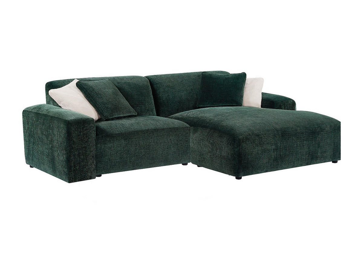 SOFA - 5 Personen - samt - tannengrün Tirono - Waldgrün, Kunststoff/Textil (99/80/66cm) - Vente-Unique
