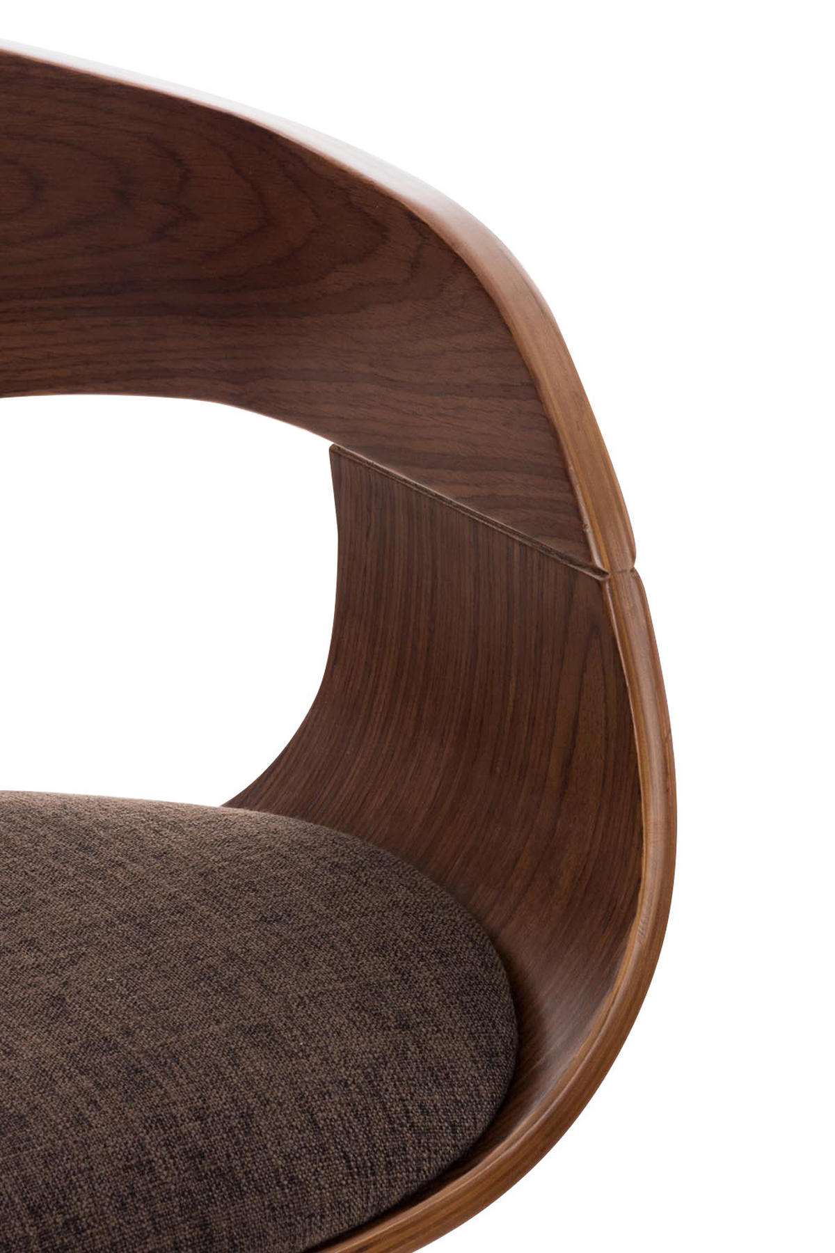 BARHOCKER 2er Set Nadan Stoff Walnuss/braun - Braun, Textil/Metall (50/88/48cm) - DELUKE