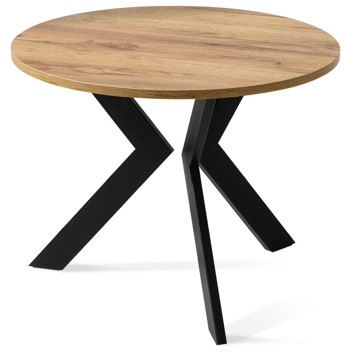 COUCHTISCH LARDA Kaffeetisch - Eichefarben, Holzwerkstoff/Metall (65/65/51cm) - KONSIMO®