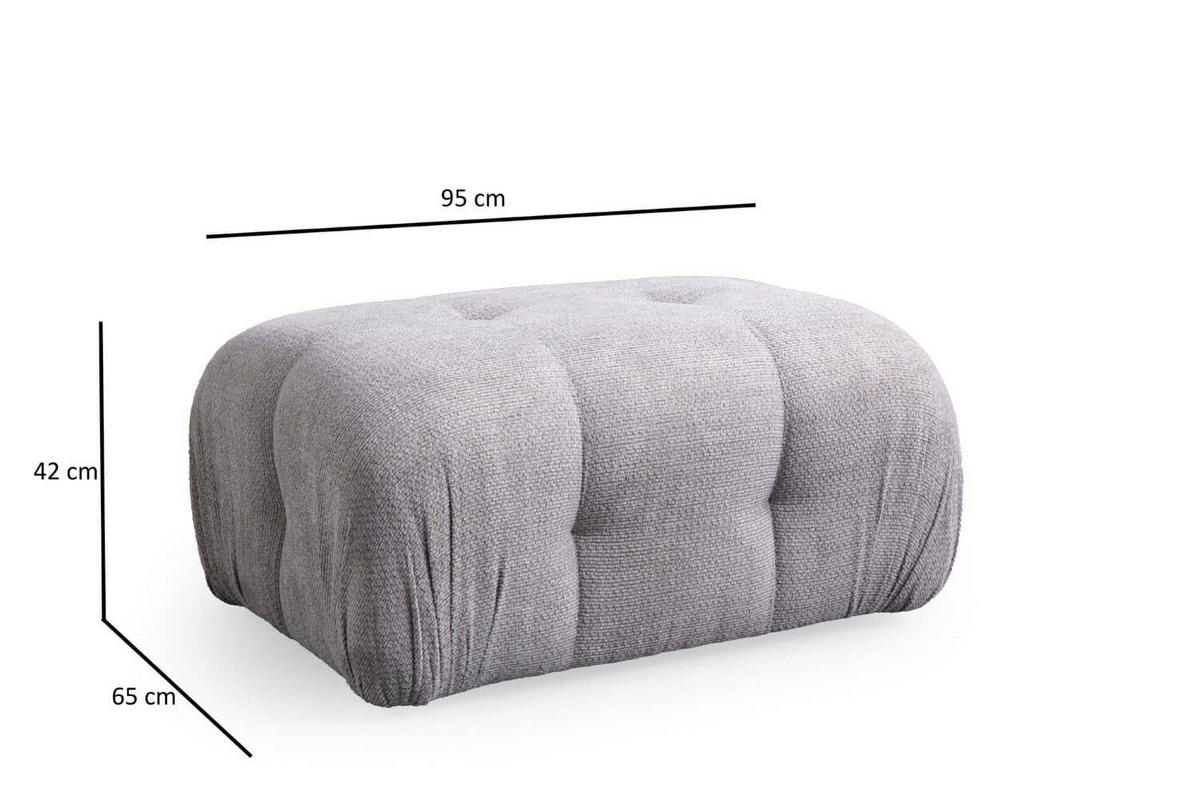 ECKSOFA inklusive Hocker - Hellgrau/Schwarz, Holz/Kunststoff (290/160cm) - myHomelando