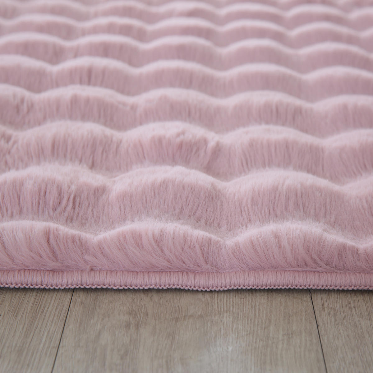 TEPPICH Waschbar Hochflor Uni Polyester Wohnzimmer Rosa Rechteckig 160x230 - Rosa, Textil (160/230cm) - KADIMA DESIGN