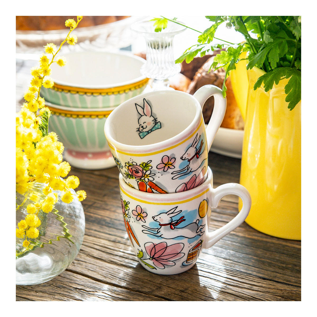 MINI-BECHER Frohe Ostern in Bunt - 200 ml - Multicolor, Keramik (0.2L) - Blond Amsterdam