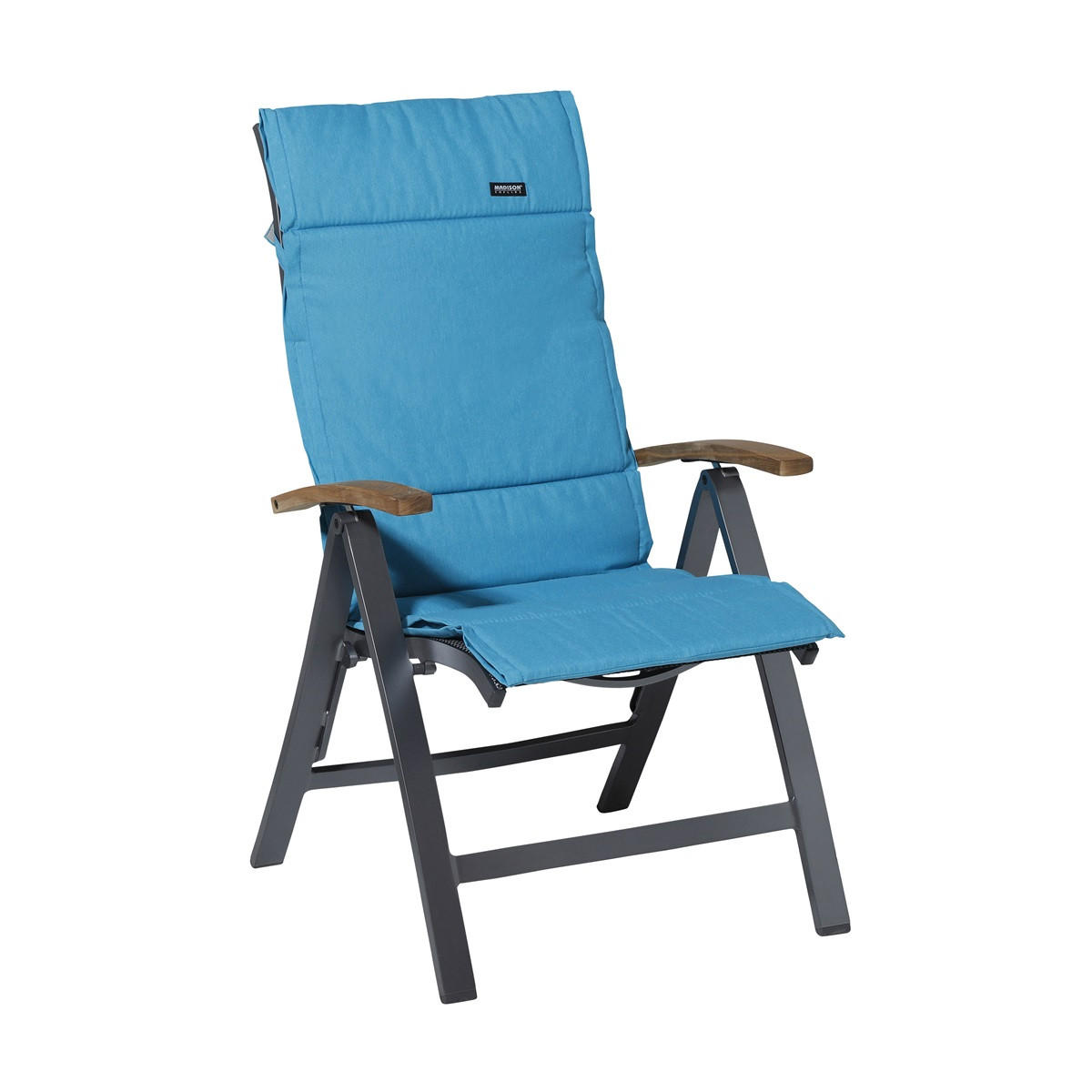 GARTENSTUHLKISSEN Panama 125/50 cm 4er-Set - Blau, Textil (50/3/125cm) - Madison