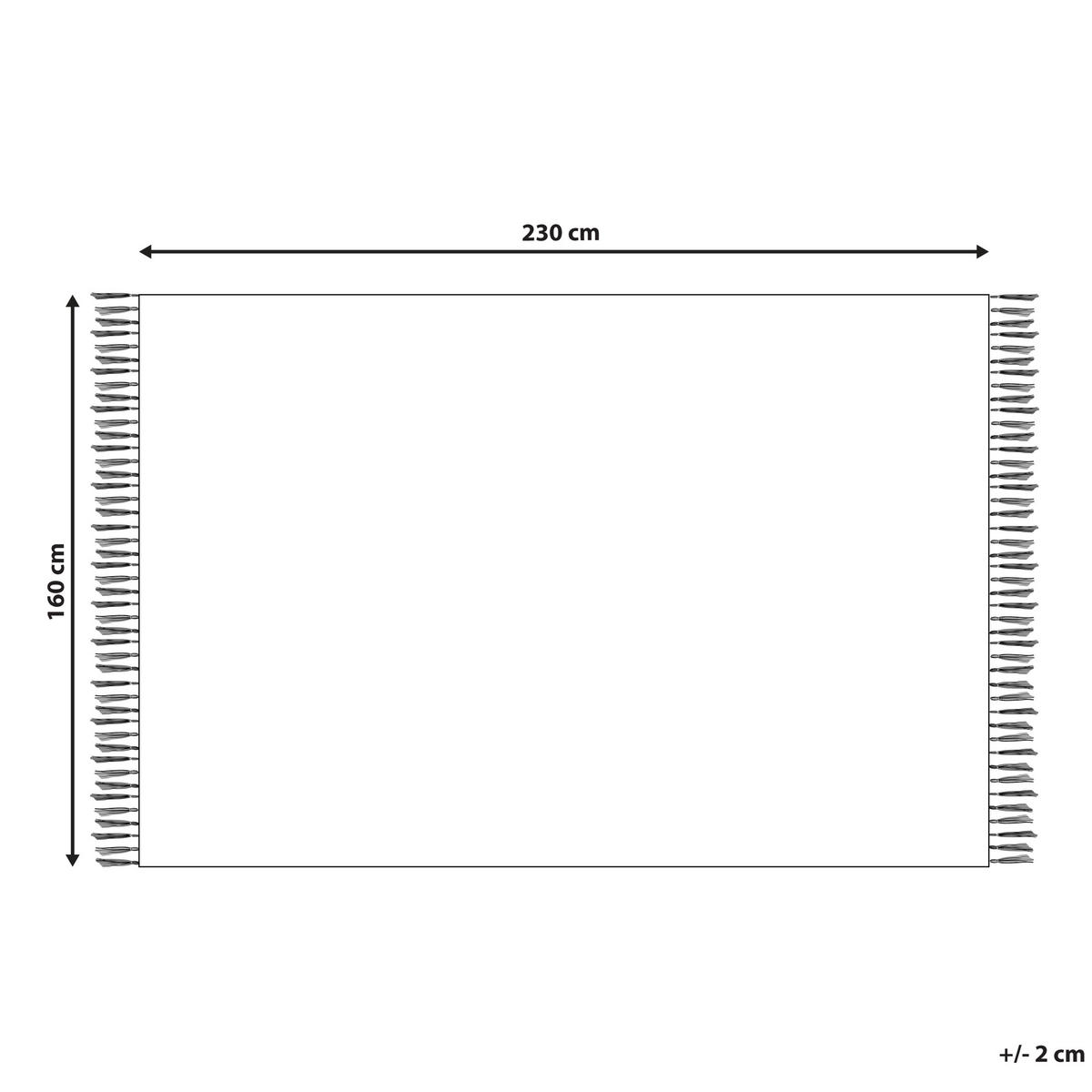 TEPPICH geflochten Beige 160/230 cm Ericek - Beige/Schwarz, Naturmaterialien (160/230cm) - Beliani