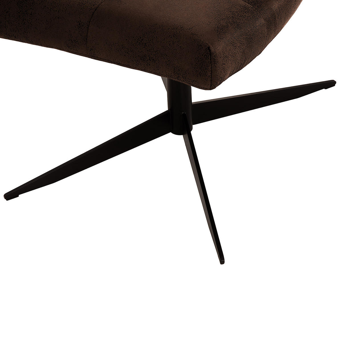 POLSTERHOCKER - Schwarz/Braun, Textil/Metall (67/47/50cm) - home24