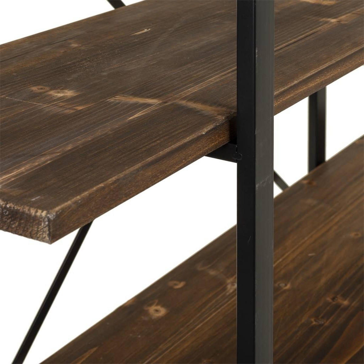 REGAL aus Holz und Metall, Braun, 120x32x178 - Multicolor, Metall (120/178/32cm) - Wanderlust