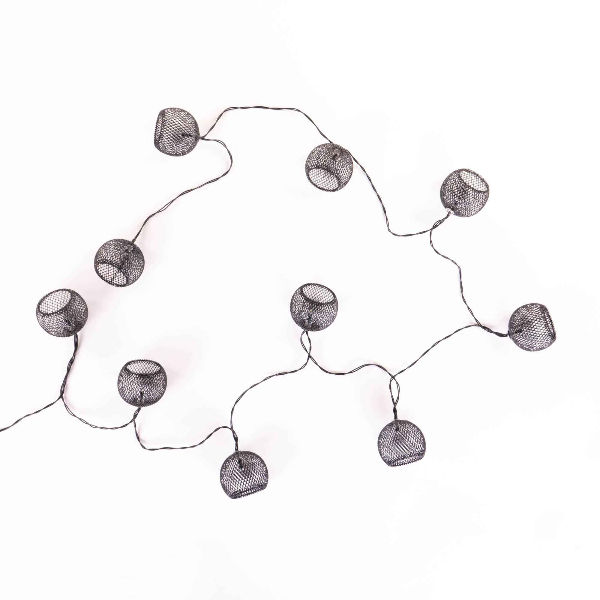 LICHTERKETTE Industry 10 2,30 m - Schwarz, Metall (230cm) - Giftdecor