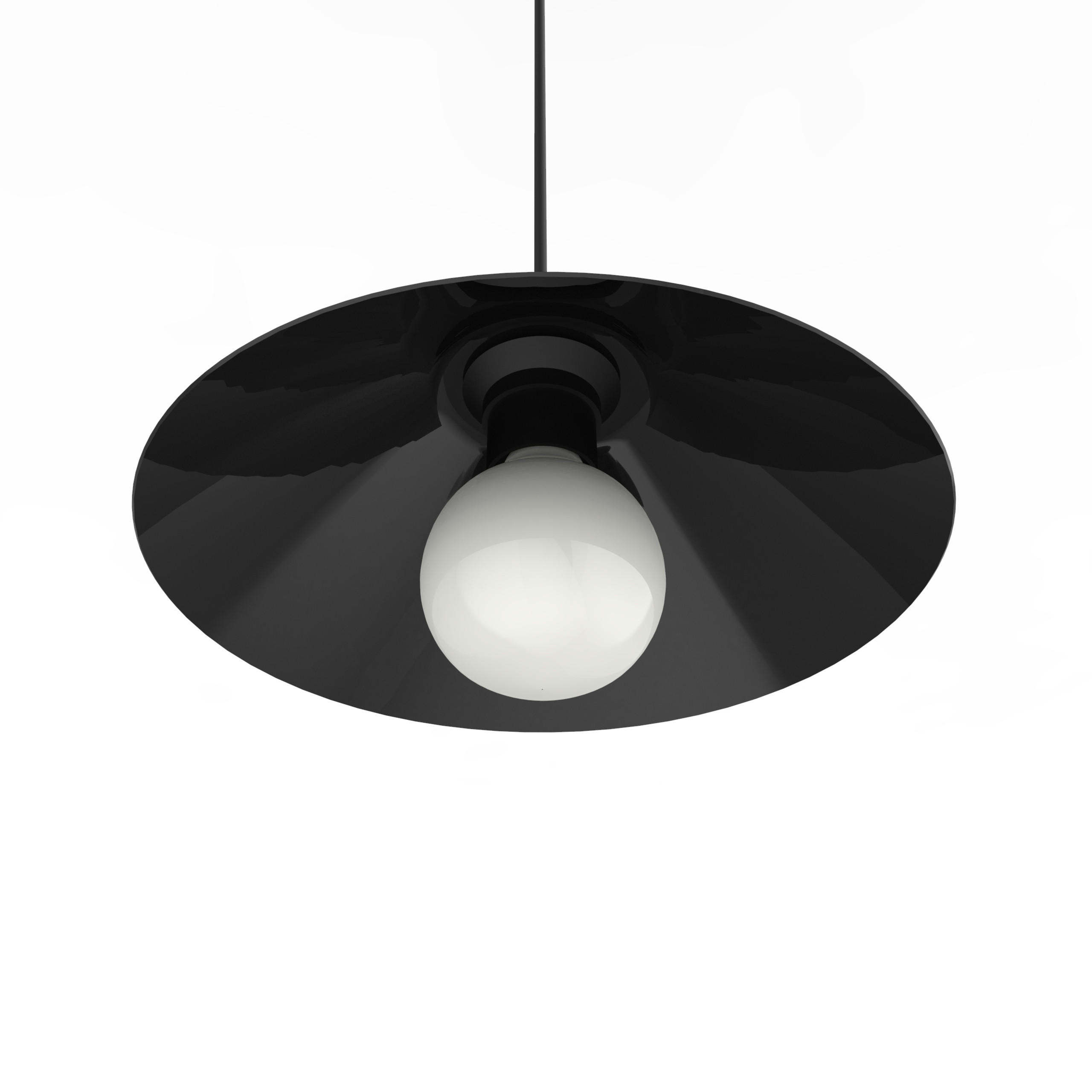 Thumbnail - Lumicom Hängeleuchte, Schwarz Hochglanz, Metall, Konisch,Konisch, 25x16x25 cm, Lampen & Leuchten, Innenbeleuchtung, Häng...