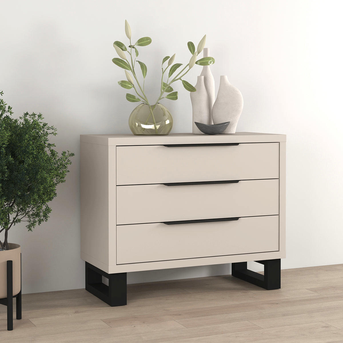 KOMODA Eden Kašmir - kašmir, leseni material (99.3/82.7/45cm) - Petits-meubles