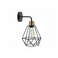 WANDLEUCHTE EDISON II - Goldfarben/Schwarz, Metall (22/35/20cm) - kiki design