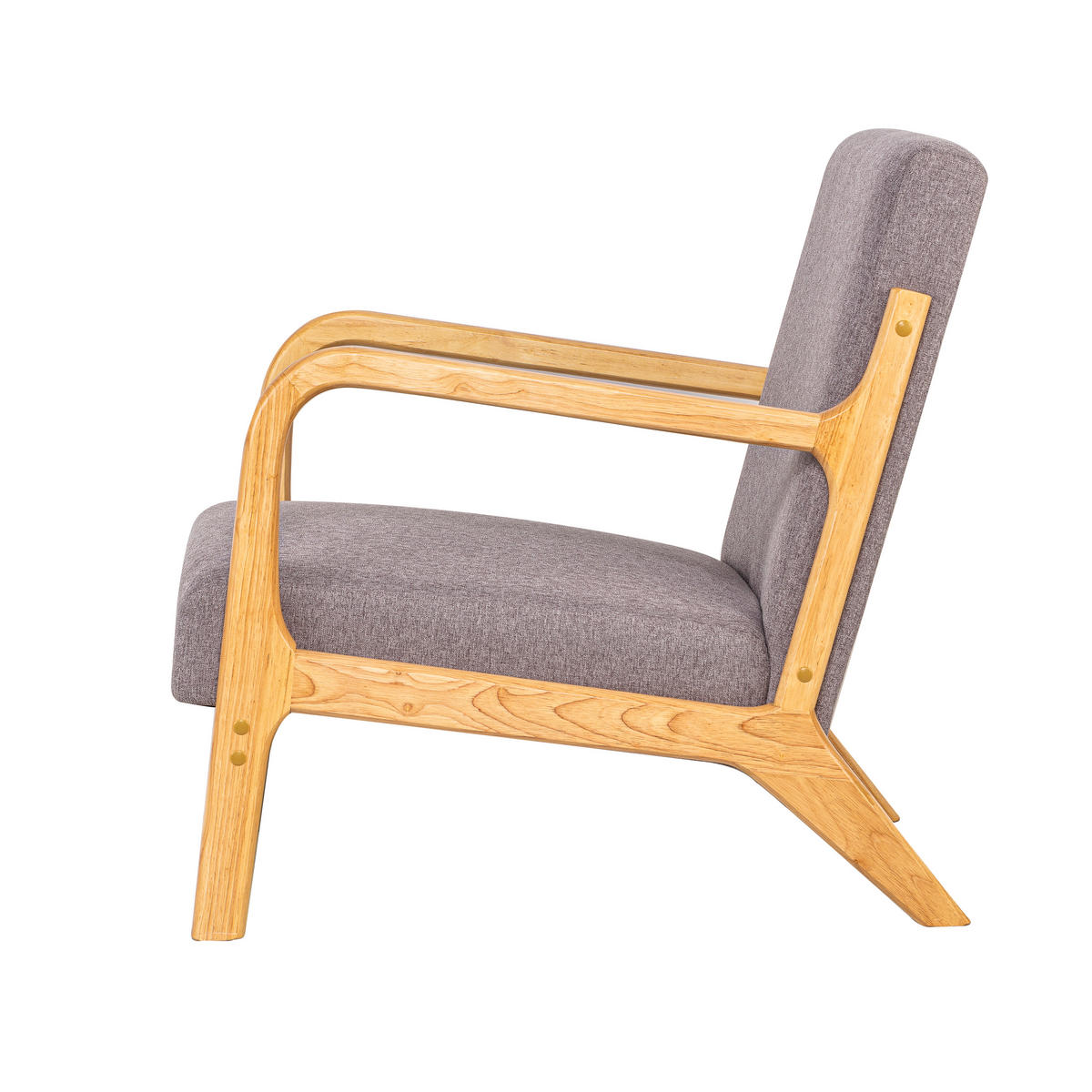 SESSEL Holz Grau - Grau, Holz (64/74/80cm) - Nordlys