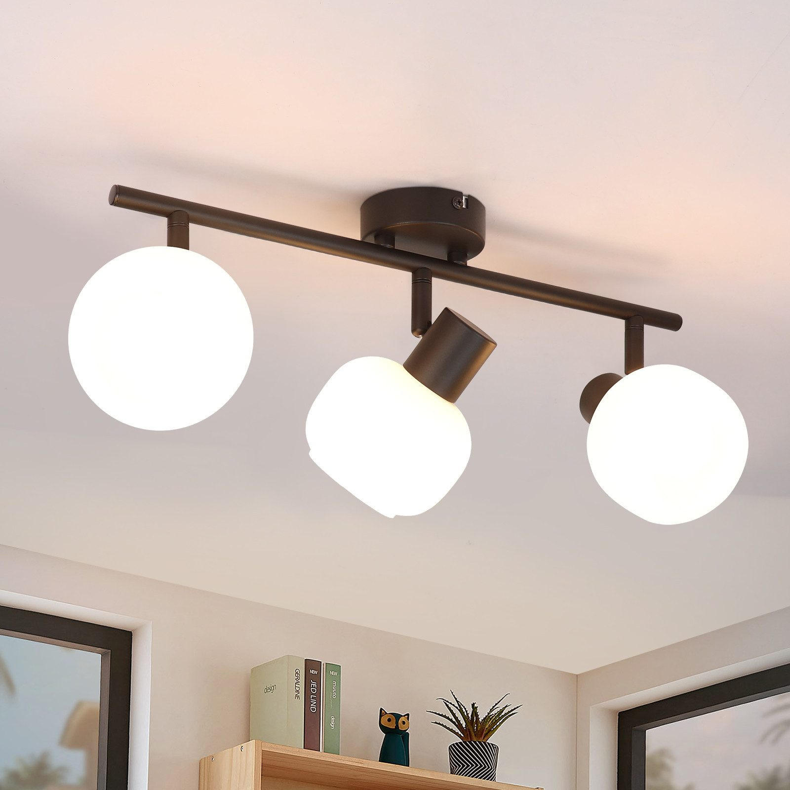 DECKENLEUCHTE Lerner 42.5/10/16.5cm - Schwarz, Metall (42.5/10/16.5cm) - Nettlife