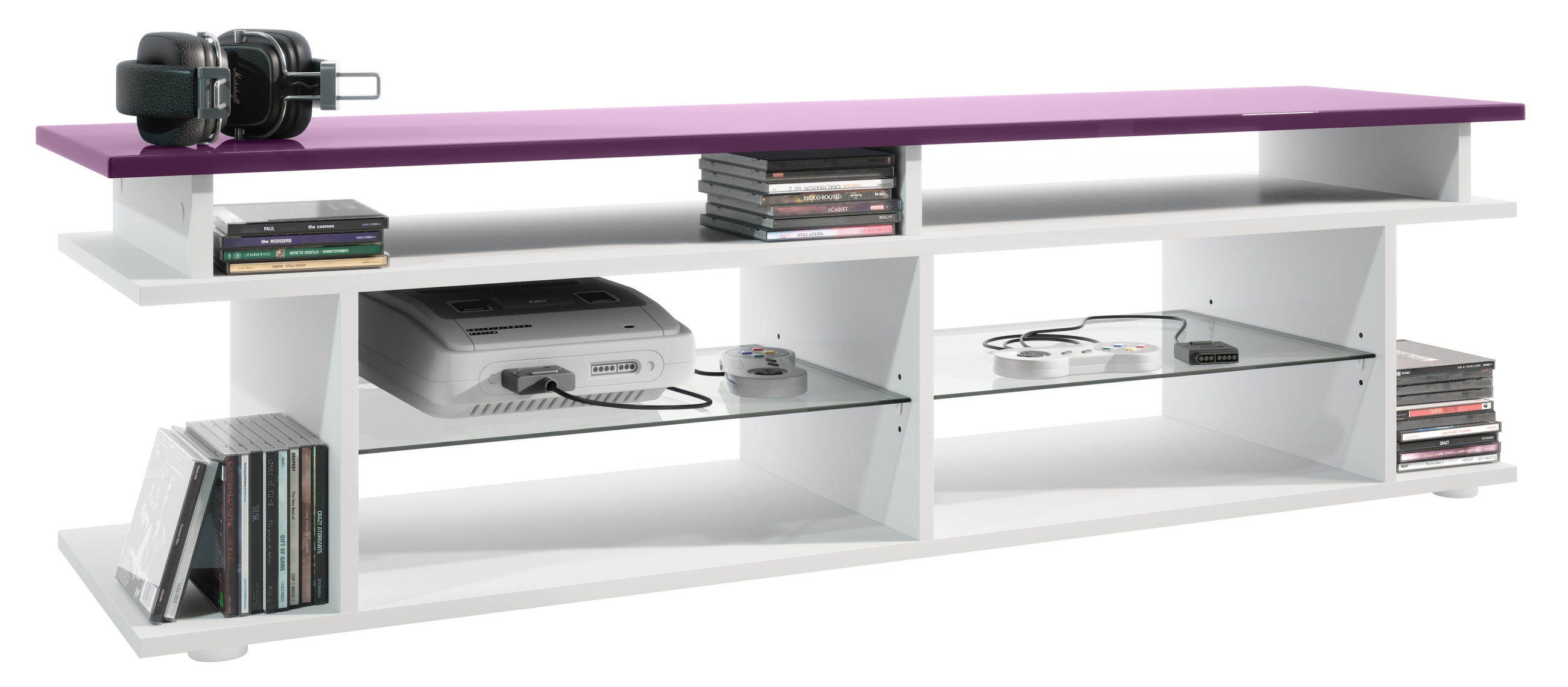 Vladon LOWBOARD Brombeere 139cm × 38cm × 39cm