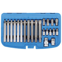 BIT-SATZ, Antrieb Außensechskant 10 mm (3/8") Keil-Profil (für Ribe) 22-tlg. - Multicolor, Kunststoff (270/160/160cm) - BGS technic