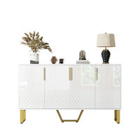 SIDEBOARD 140/40/80 cm Weiß aus MDF mit Hochglanzoptik - Weiß, Holzwerkstoff (140/80/40cm) - OKWISH