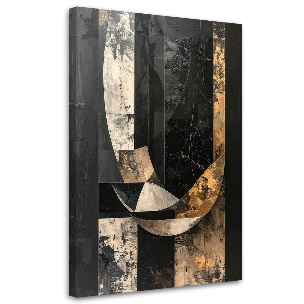 LEINWANDBILD Abstraktion 80x120cm - Schwarz, Textil (80/120cm) - Feeby