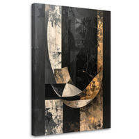 LEINWANDBILD Abstraktion 80x120cm - Schwarz, Textil (80/120cm) - Feeby