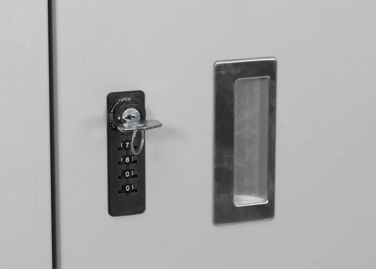 FAHRRADGARAGE 2er 160x113x209cm abschließbar Metall Hellgrau - Hellgrau, Metall (113/160/209cm) - PROREGAL