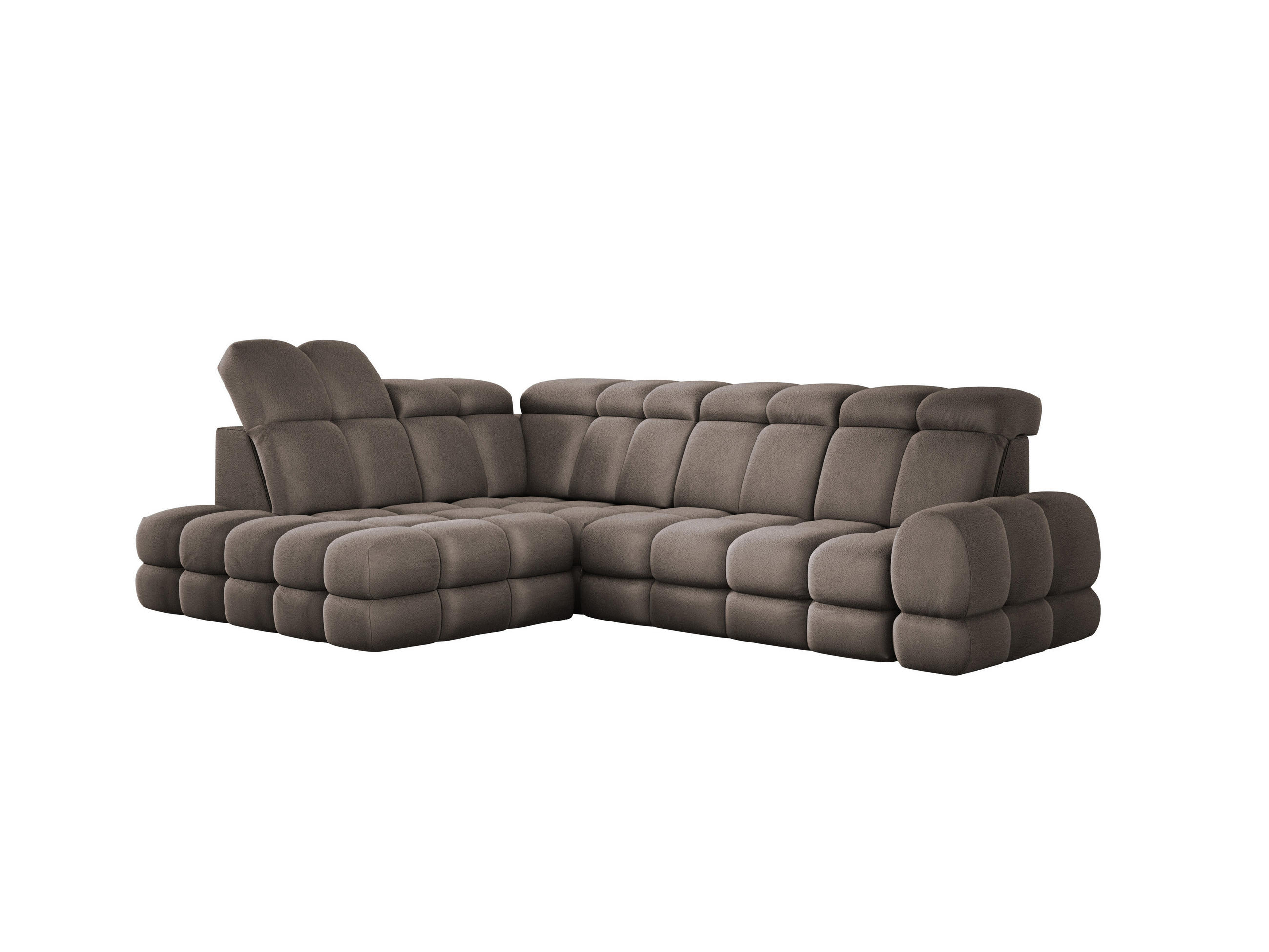 ECKSOFA TOLLO Solar-stoff L-form 302x217x105 cm schokolade - Bronzefarben, Holz/Textil (302/217cm) - DomoHome