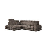 ECKSOFA TOLLO Solar-stoff L-form 302x217x105 cm schokolade - Bronzefarben, Holz/Textil (302/217cm) - DomoHome