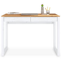 SCHREIBTISCH NOAH - Eichefarben/Weiß, Holz (54/110/75cm) - IDIMEX