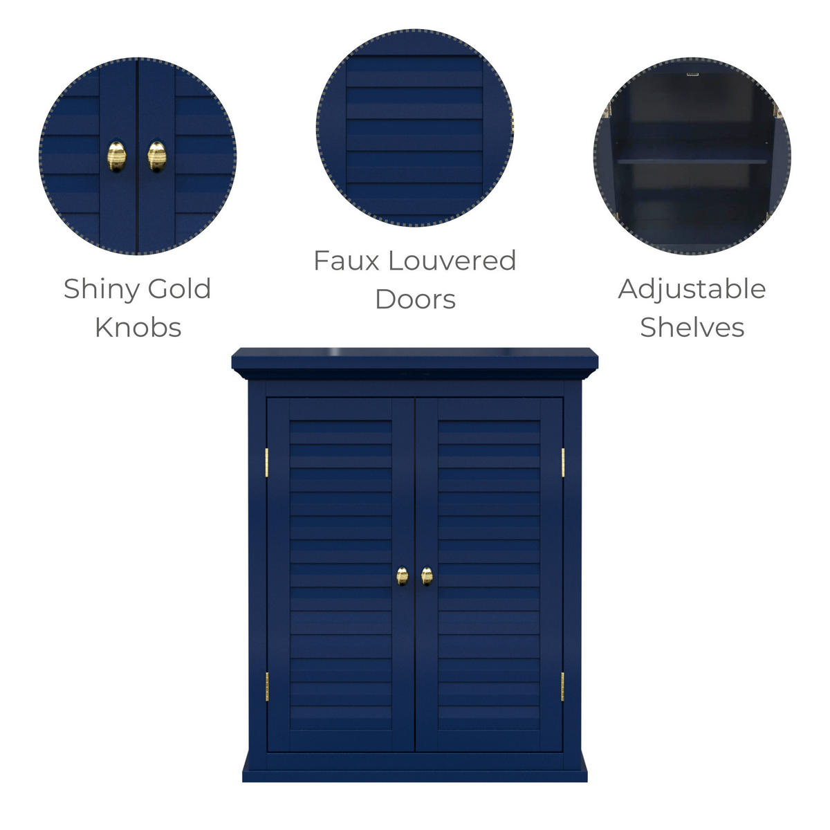 HÄNGESCHRANK 51/61/17 cm - Blau, Holzwerkstoff (51/61/17.8cm) - Teamson Home