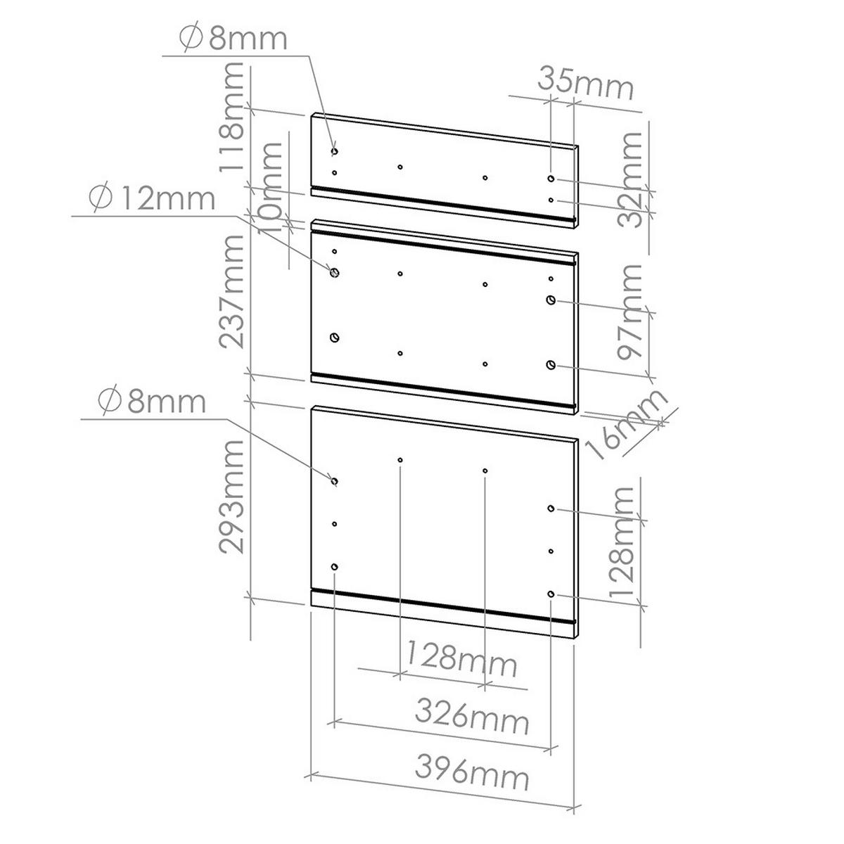KUCHYŇSKÁ DVÍŘKA R-Line Bílá - bílá, kompozitní dřevo (39.6/71.3/1.6cm) - Vicco