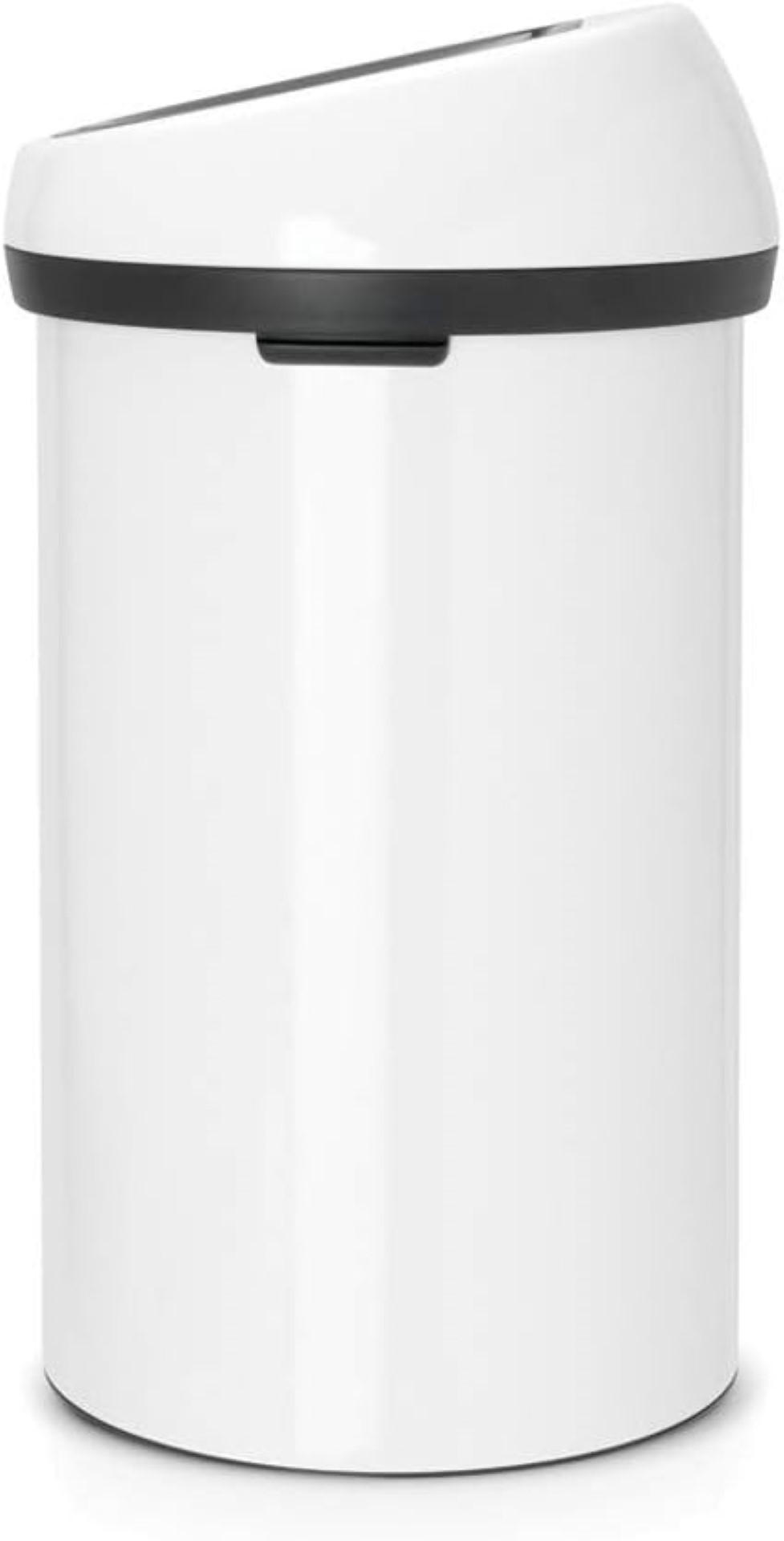 MÜLLEIMER Mit Soft Touch Öffnung 60 Liter 71 x 40 x 40 cm Metall Weiß - Weiß, Metall (40/71/40cm) - PROREGAL