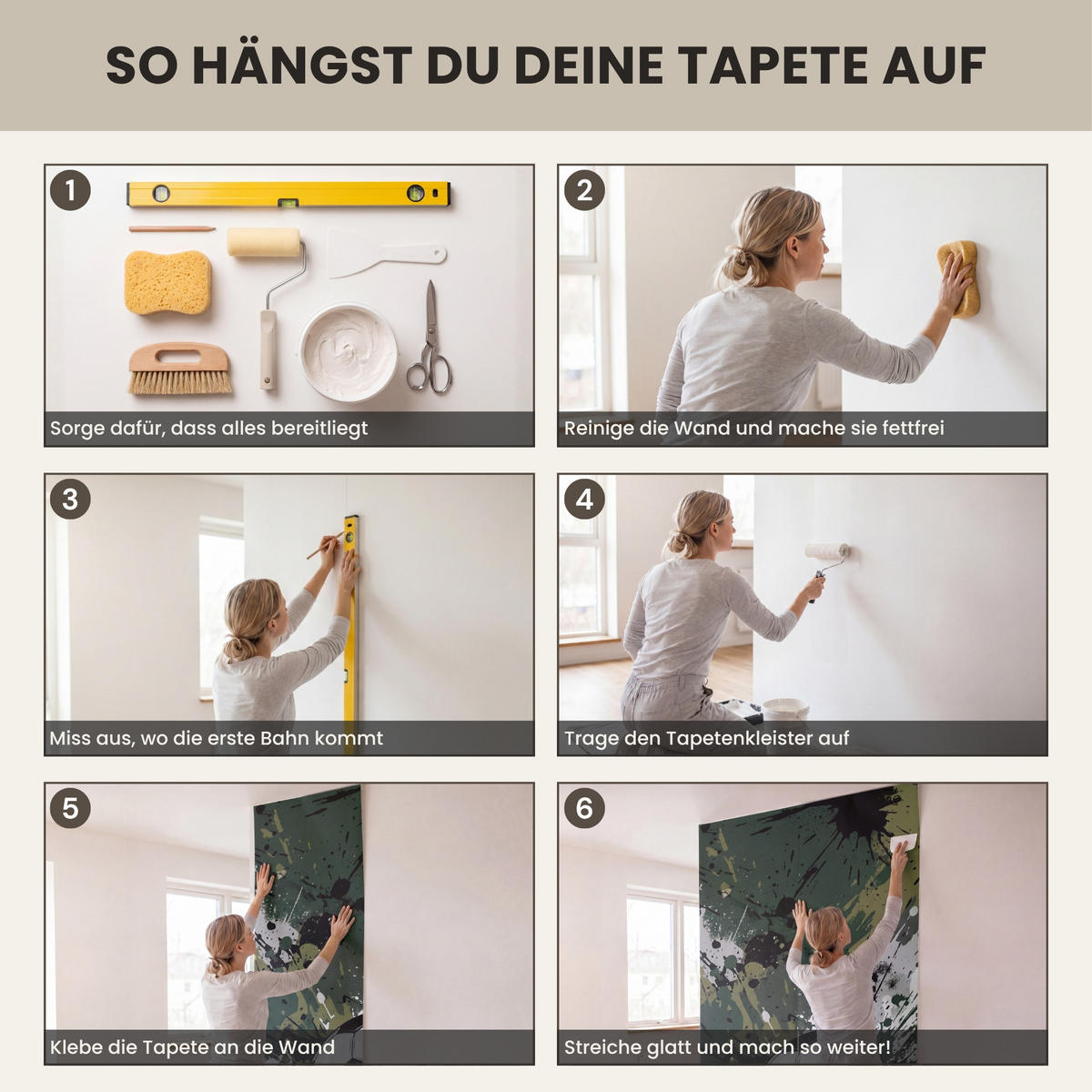 KINDERTAPETE - Fußball - Farbe - Spritzer - Grün - 120x300 cm - Dunkelgrün, Papier (120/300cm) - OnlyWow