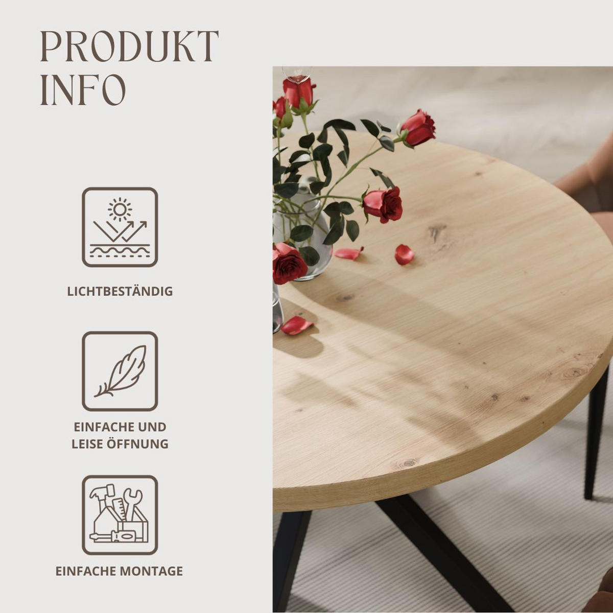 AUSZIEHTISCH MILTON 120-196/76 cm mit Metallgestell, Schwarz / Artisan-Eiche - Schwarz/Eiche Artisan, Holzwerkstoff/Metall (120/120/76cm) - Idohome