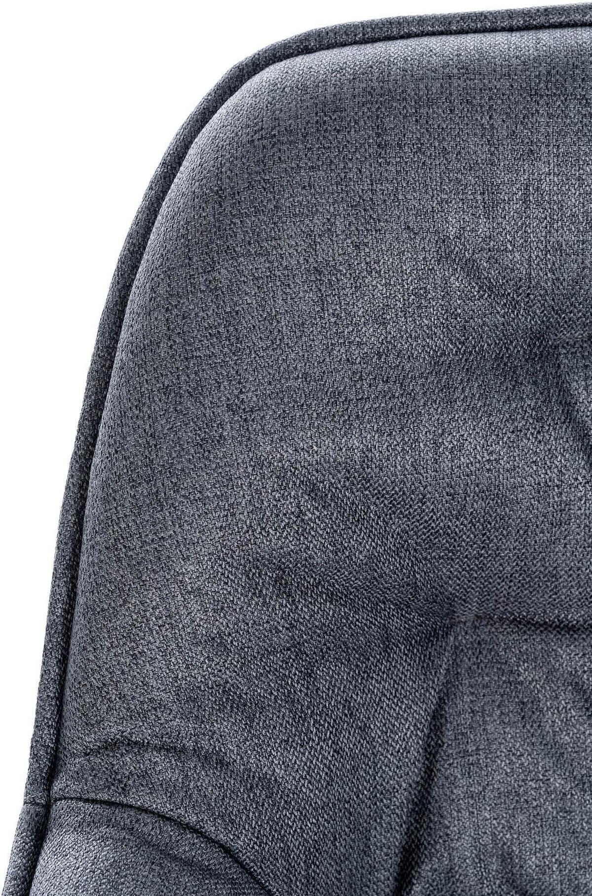 BARHOCKER 2er Set Stoff grau - Schwarz/Grau, Textil/Metall (54/93.5/57.5cm) - CLP
