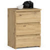 NACHTSCHRANK Eiche Artisan 40x35x57 cm - Schwarz Hochglanz/Eiche Artisan, Holzwerkstoff (40/57/35cm) - Akord