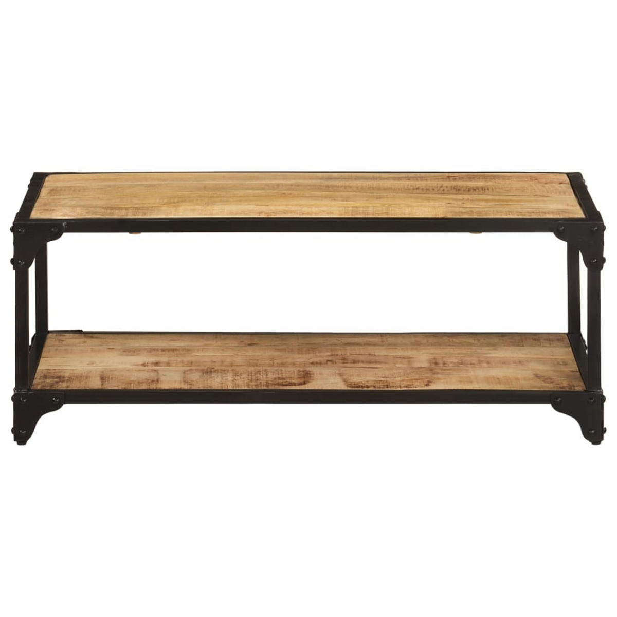 COUCHTISCH 90x45x35 cm Raues Massives Mangoholz - Braun, Holzwerkstoff (90/45/35cm) - furnicato