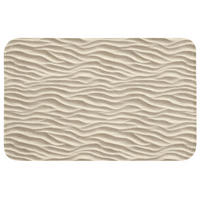 WC PŘEDLOŽKA Písek - Vlny - Béžová 80x50 cm - písková barva, textil/plast (80/1cm) - OnlyWow