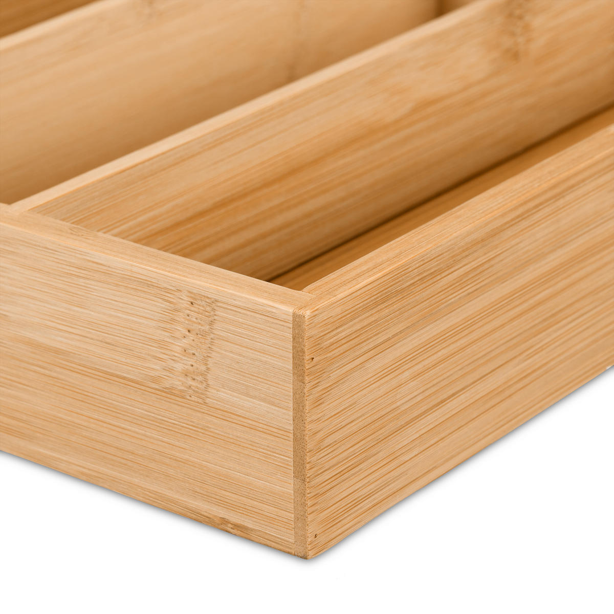 BESTECKKASTEN - Hellbraun, Holz/Holzwerkstoff (44.5/5/30cm) - Relaxdays