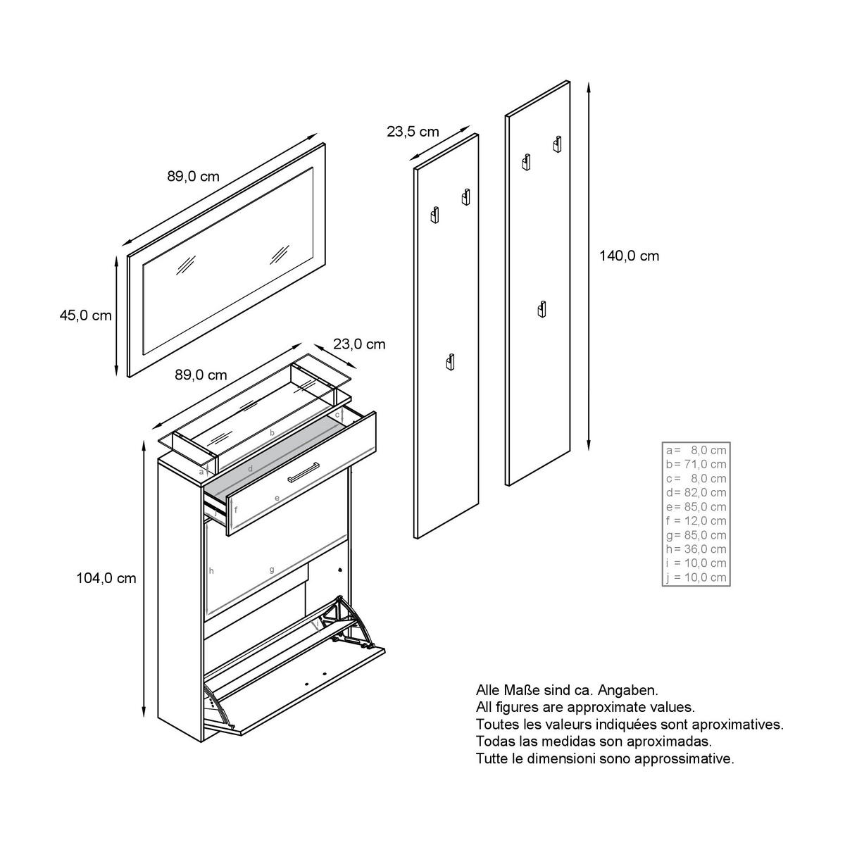 GARDEROBE Enigma Royal Blau - Dunkelblau, Holzwerkstoff (160/180/23cm) - Vladon