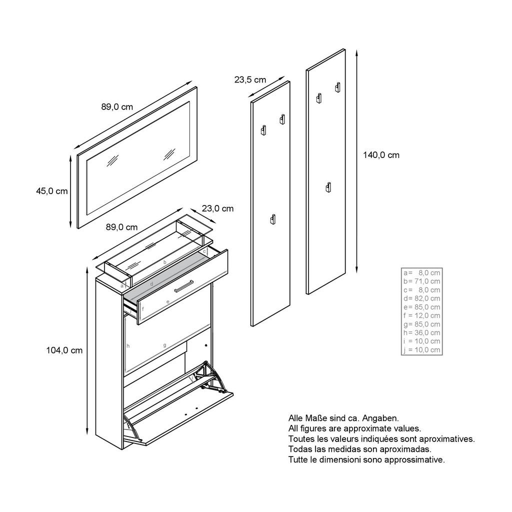 Thumbnail - Vladon Garderobe, Dunkelgrün, Holzwerkstoff, 160x180x23 cm, Garderobe, Garderoben-Sets & Serien, Garderoben-Sets