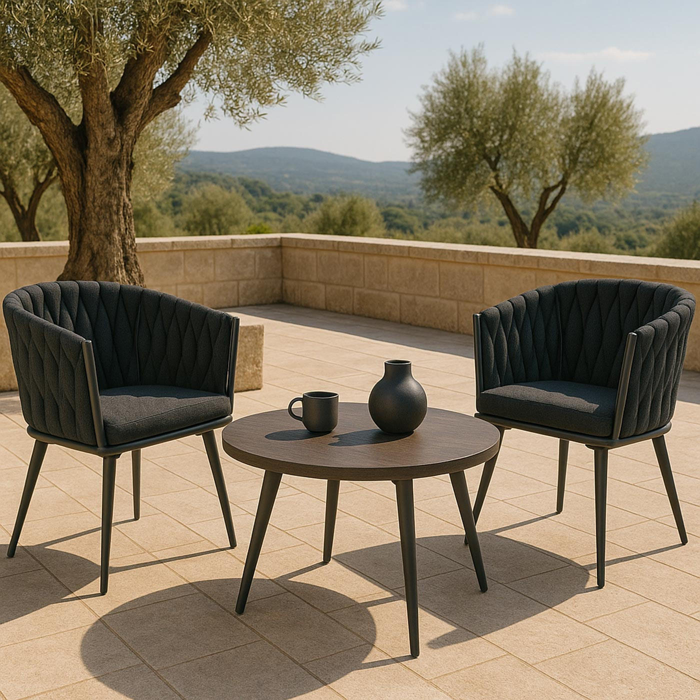 GARTENSTUHL Anthrazit - Anthrazit, Textil (61/82/57cm) - MCW