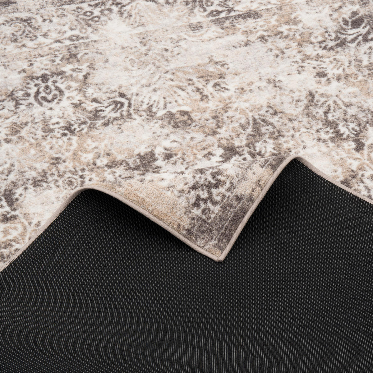 DESIGNER TEPPICH TAWIRA VINTAGE BORDÜRE - Beige/Grau, Textil (140/200cm) - Pergamon