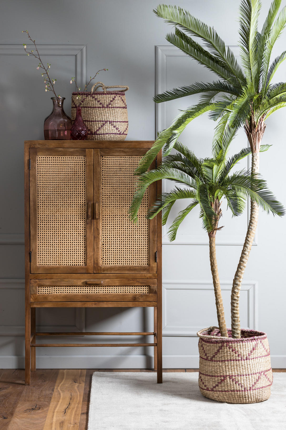 SCHRANK Nipas Braun 90/45/160 cm - Braun, Holz (45/160/90cm) - Light & Living