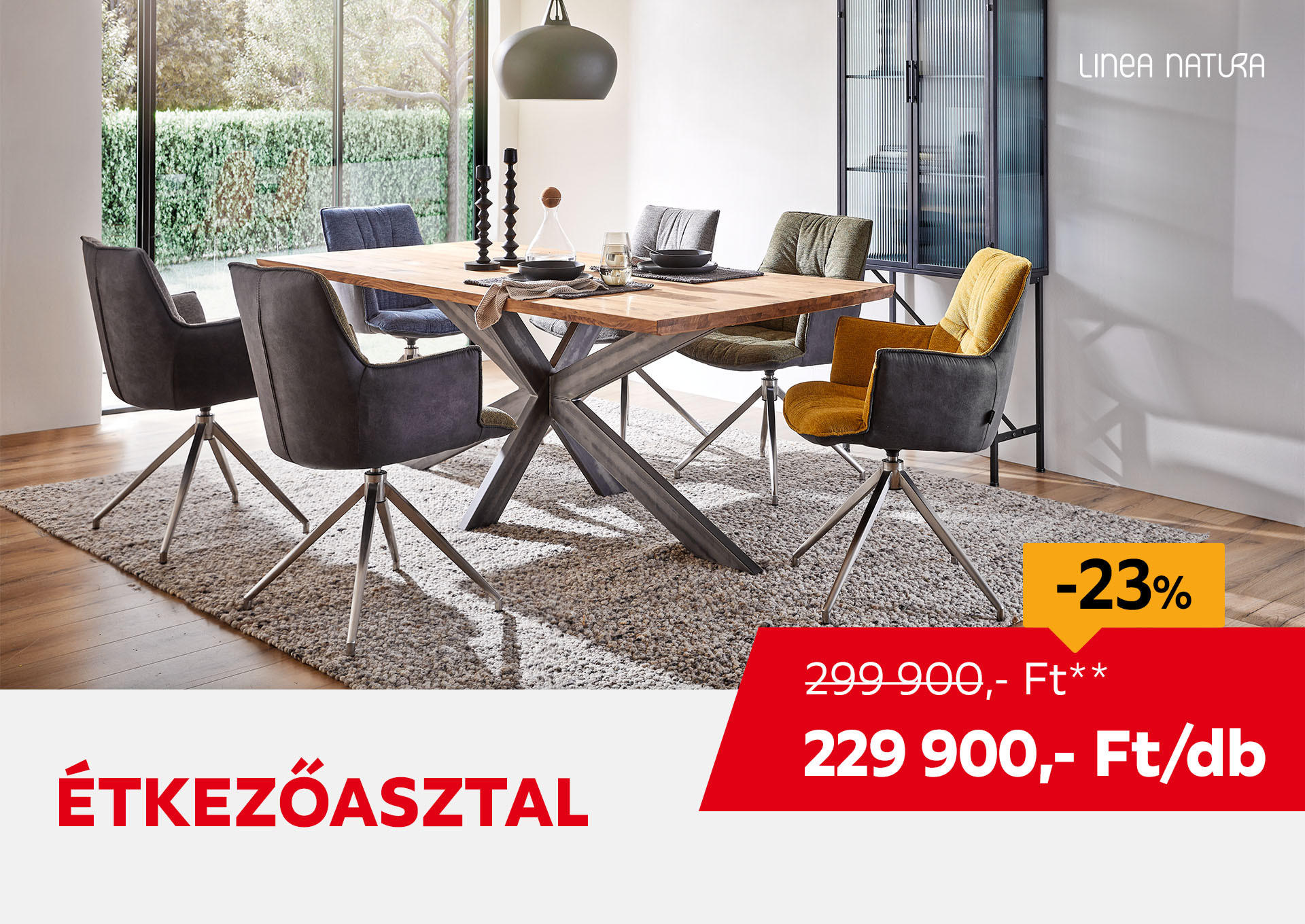 ÉTKEZŐASZTAL Kiemelt termék 299900 Ft.- helyett 229900 Ft.-