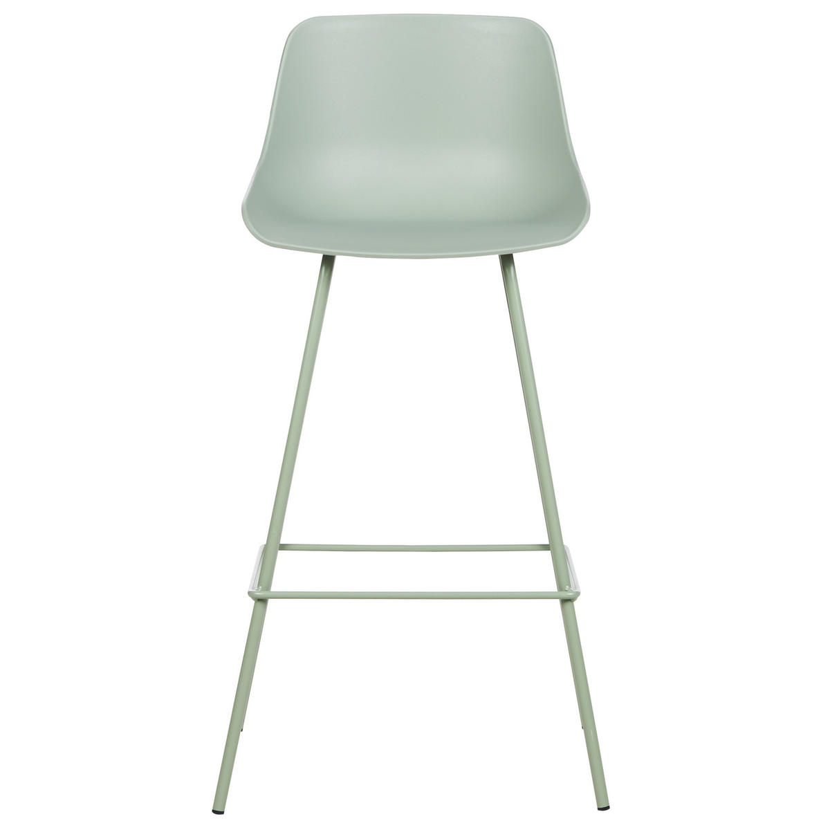 BARSTUHL 2er-Set Kunststoff/Metall hellgrün Emmet - Hellgrün, Kunststoff (49/100/47cm) - Beliani